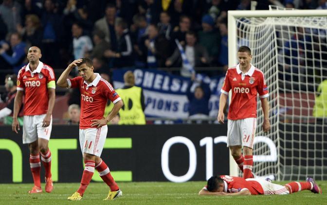 La delusione dei giocatori del Benfica. Reuters